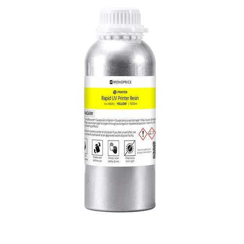 Monoprice  matériel d'impression 3D Résine Jaune - 34609