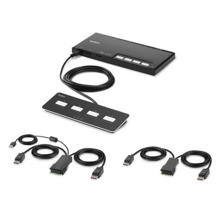 Belkin  commutateur écran, clavier et souris Noir - F1DN204MOD-PP-4