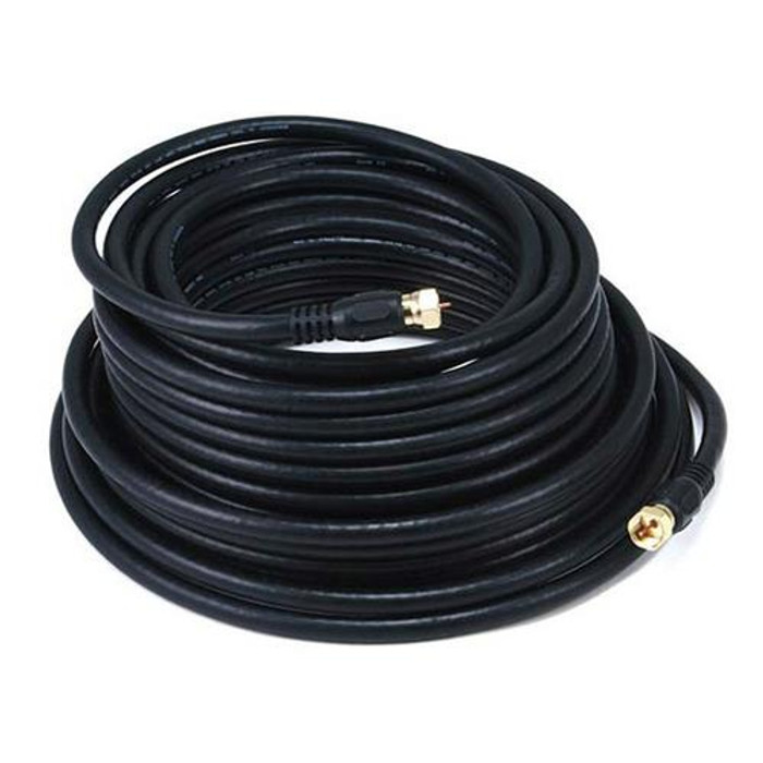 Monoprice RG6/RG6, F/F, 15.24 m câble coaxial 15,24 m Noir - 3034