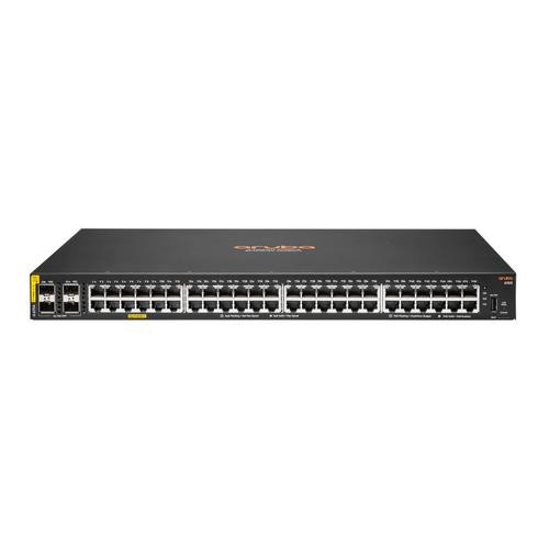 HPE Aruba Networking Aruba 6100 48G Class4 PoE 4SFP+ 370W Géré L3 Gigabit Ethernet (10/100/1000) Connexion Ethernet, supportant l'alimentation via ce port (PoE) 1U Noir - JL675A#AC3