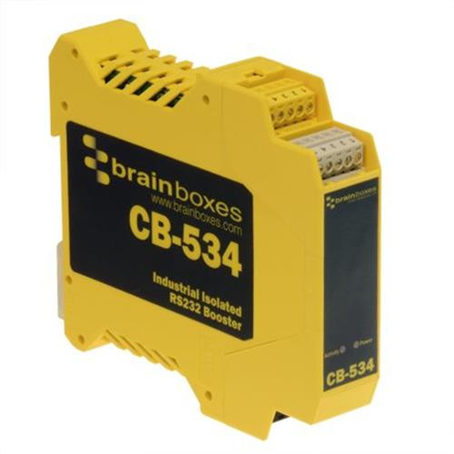 Brainboxes  convertisseur série, répéteur et isolateur RS-232 Noir, Jaune - CB-534