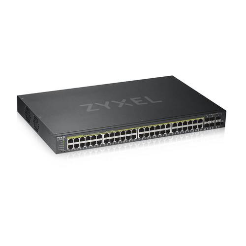 Zyxel  commutateur réseau Géré Gigabit Ethernet (10/100/1000) Connexion Ethernet, supportant l'alimentation via ce port (PoE) Noir - GS1920-48HPV2