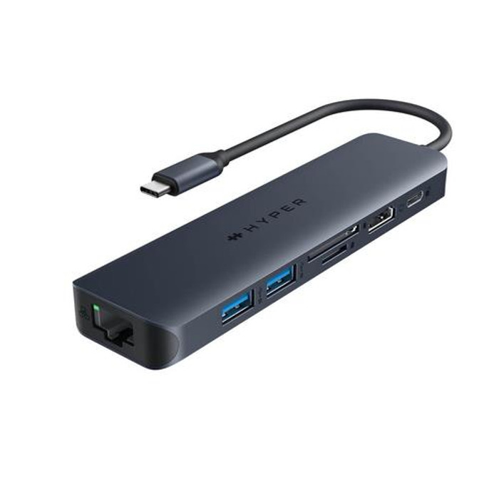 HYPER  hub & concentrateur USB 3.2 Gen 1 (3.1 Gen 1) Type-C 10000 Mbit/s Bleu, Gris - HD4003GL