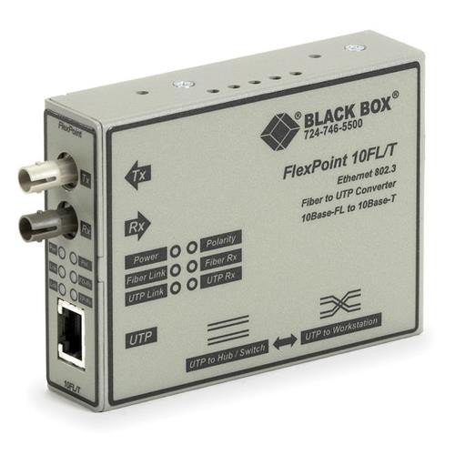 Black Box  convertisseur de support réseau 10 Mbit/s 1310 nm Multimode Gris - LMC212A-13MM-R3