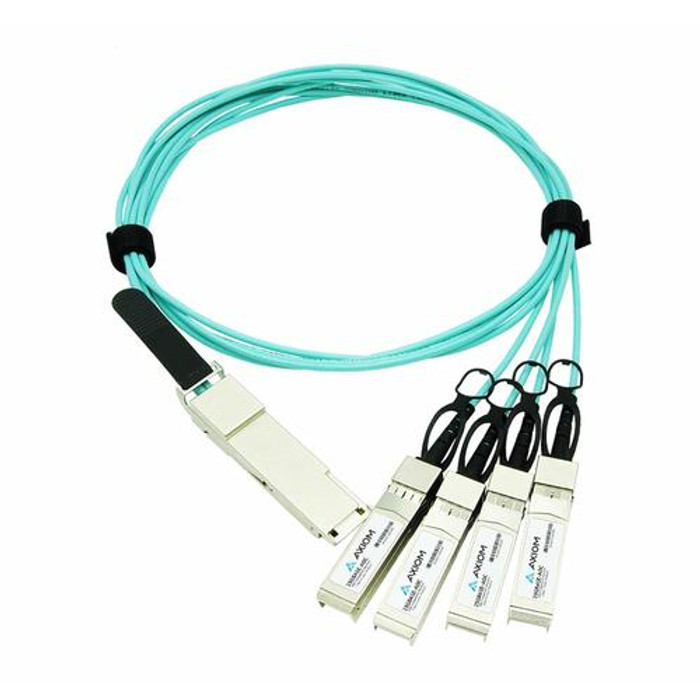 Axiom  câble InfiniBand et à fibres optiques 1 m QSFP28 4x SFP28 Turquoise - Q284XS28A1M-AX