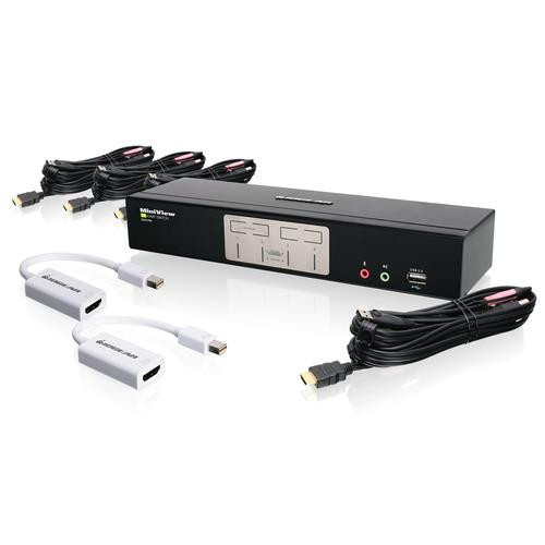iogear  commutateur écran, clavier et souris Noir, Blanc - GCS1794MDPKIT