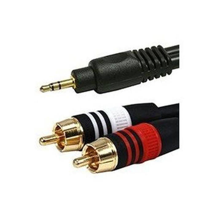 Monoprice  câble audio 1,8 m 3,5mm 2 x RCA Noir - 5598