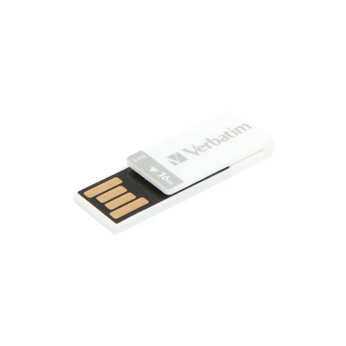 Verbatim Clip-it lecteur USB flash 16 Go USB Type-A 2.0 Blanc - 43952