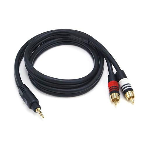 Monoprice 3.5mm/2RCA, 0.9144 m câble audio 0,9144 m 3,5mm 2 x RCA Noir - 5597