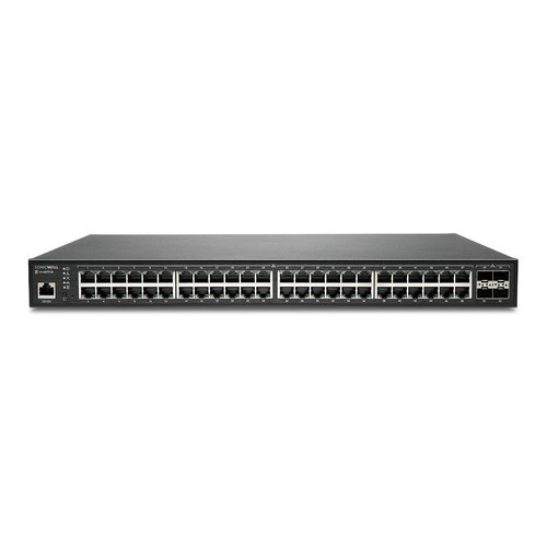 SonicWall SWS14-48FPOE Géré L2 Gigabit Ethernet (10/100/1000) Connexion Ethernet, supportant l'alimentation via ce port (PoE) 1U Noir - 02-SSC-4874