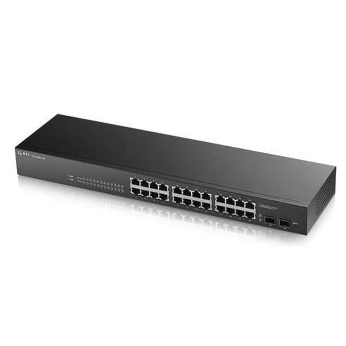 Zyxel  commutateur réseau Géré Gigabit Ethernet (10/100/1000) Noir - GS1900-24