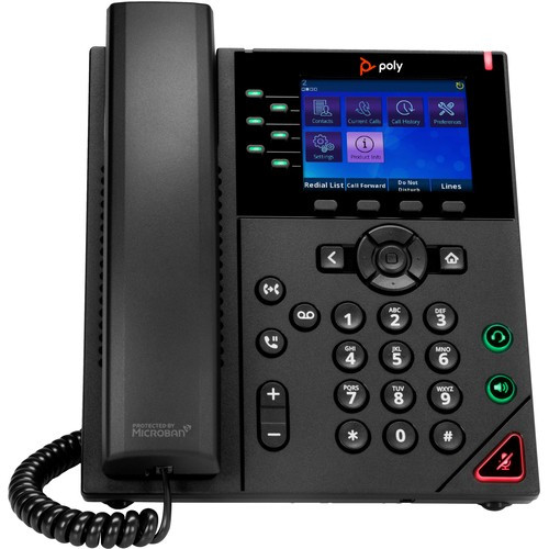 HP Poly Téléphone IP Poly OBi VVX 350 à 6 lignes et compatible PoE - 89B59AA