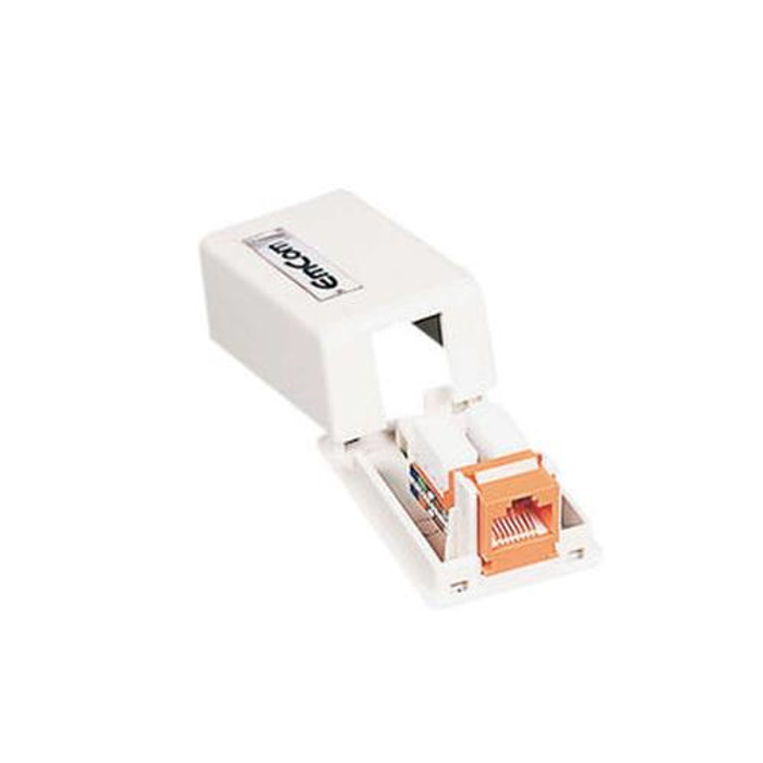 C2G Keystone Jack Surface Mount Box 1-Port White séparateur voix-données - 03831