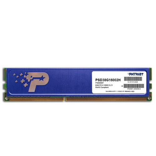 Patriot Memory DDR3 8GB PC3-12800 (1600MHz) DIMM module de mémoire 8 Go 2 x 4 Go - PSD38G16002H