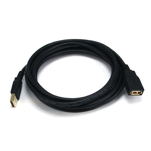 Monoprice USB 2.0, M/F, 3.048m câble USB 3,048 m USB A Noir - 5434