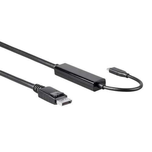 Monoprice  câble vidéo et adaptateur 1,83 m USB Type-C DisplayPort Noir - 24444