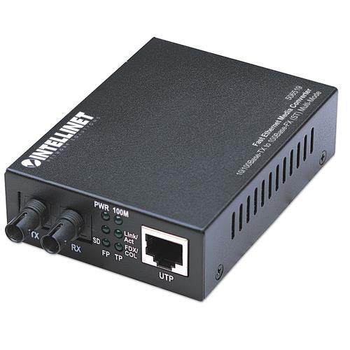 Intellinet  convertisseur de support réseau 100 Mbit/s 1310 nm Multimode Noir - 506519