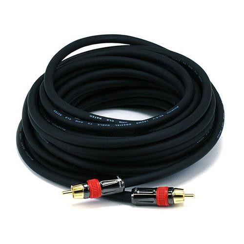 Monoprice RCA/RCA, 7.62 m câble coaxial 7,62 m Noir - 2683
