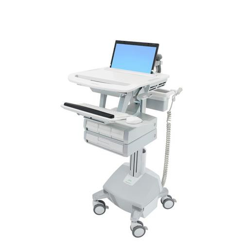Ergotron StyleView Aluminium, Gris, Blanc Ordinateur portable Panier multimédia - SV44-1142-1