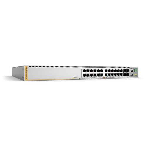 Allied Telesis X530-28GPXM Géré L3 Gigabit Ethernet (10/100/1000) Connexion Ethernet, supportant l'alimentation via ce port (PoE) 1U Argent - AT-X530-28GPXM-10