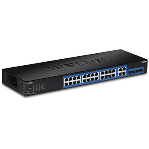 Trendnet  commutateur réseau Géré Gigabit Ethernet (10/100/1000) 1U Noir - TEG-284WS