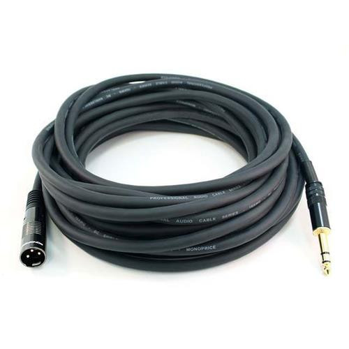 Monoprice  câble audio 15,24 m 6,35 mm TRS XLR (3-pin) Noir - 4766