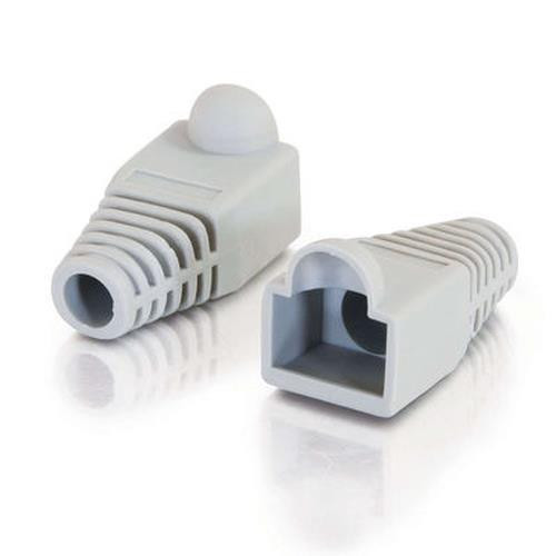 C2G RJ45 Plug Cover - OD 6.0mm Gray - 50pk - 04754