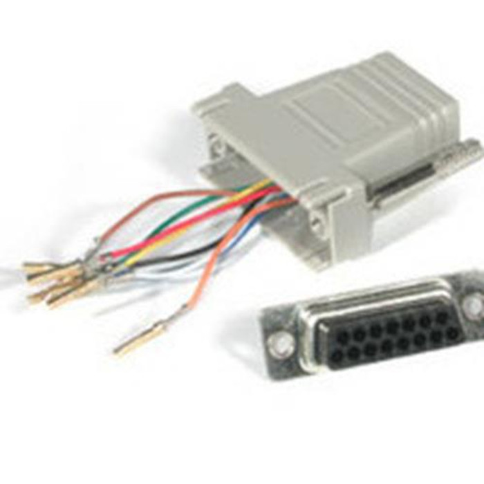 C2G RJ45/DB15F Modular Adapter Gray Gris - 02925