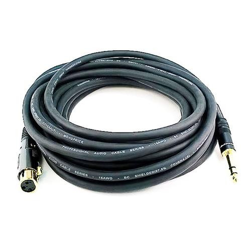 Monoprice  câble audio 7,62 m 6,35 mm TRS XLR (3-pin) Noir - 4772