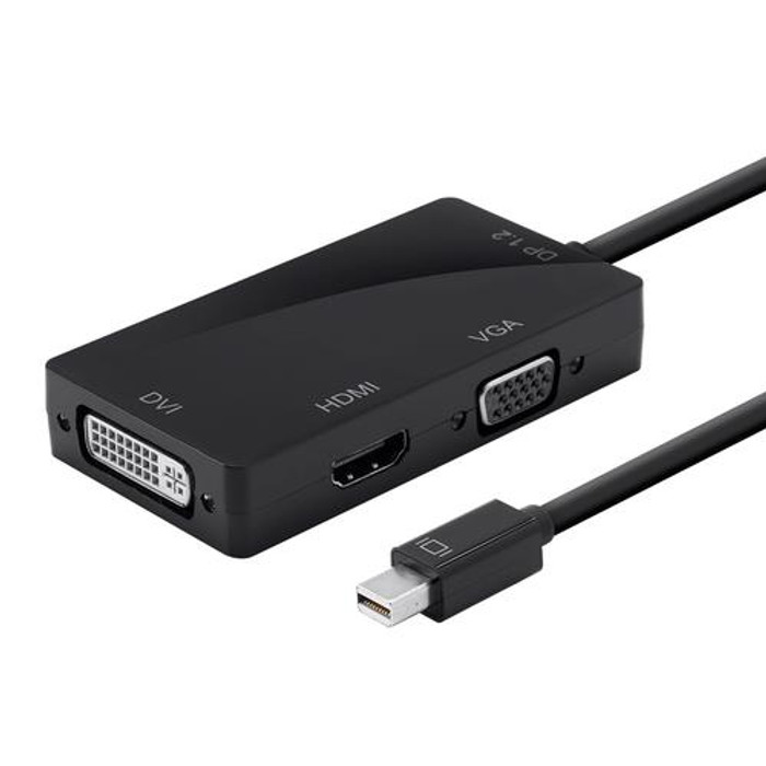 Monoprice  câble vidéo et adaptateur 1,8 m Mini DisplayPort VGA + HDMI + DVI Noir - 12799