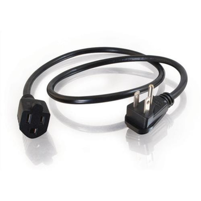 C2G 3ft Flat Plug 18 AWG Power Strip Plus (NEMA 5-15R to NEMA 5-15P) Noir 0,91 m - 29814