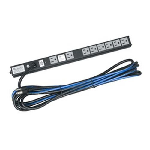 Accu-Tech  multiprise 0,25 m 8 sortie(s) CA Noir - PD-815SC-20