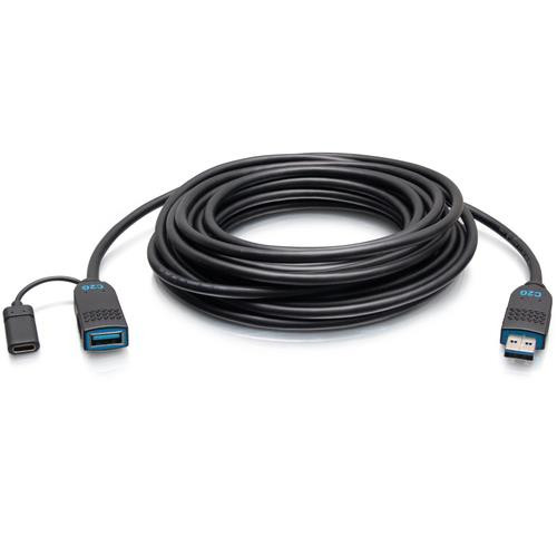 C2G  câble USB USB 3.2 Gen 2 (3.1 Gen 2) 10,67 m USB A USB A/USB C Noir - C2G30079
