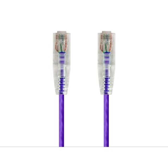 Monoprice 5ft. SlimRun Cat6 UTP câble de réseau Violet 1,524 m U/UTP (UTP) - 14813