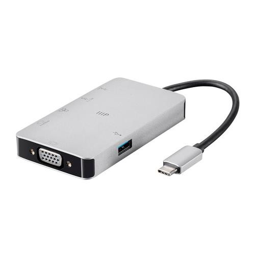 Monoprice  station d'accueil Avec fil USB 3.2 Gen 1 (3.1 Gen 1) Type-C Noir, Gris - 34184