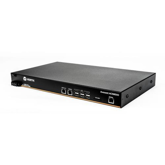 Vertiv Avocent Serveur de console ACS8000 32 ports avec double alimentation CC et modem analogique - ACS8032MDDC-400