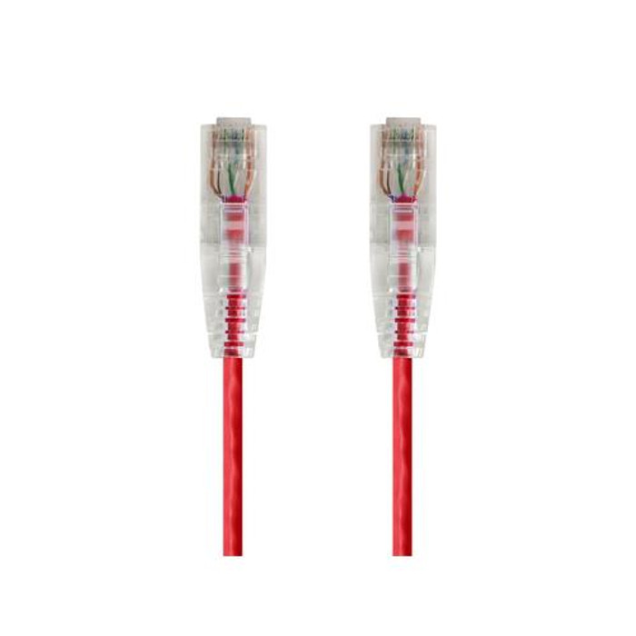 Monoprice 2ft. SlimRun Cat6 UTP câble de réseau Rouge 0,61 m U/UTP (UTP) - 14802