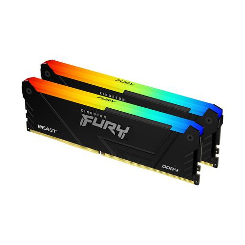 Kingston Technology FURY Beast 32GB 3200MT/s DDR4 CL16 DIMM (Kits de 2) RGB - KF432C16BB2AK2/32