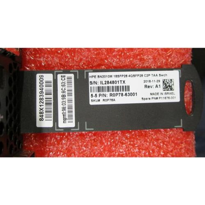HPE SN2010M 18SFP28 4QSFP28 C2P TAA Swch 1 Support - R0P78A