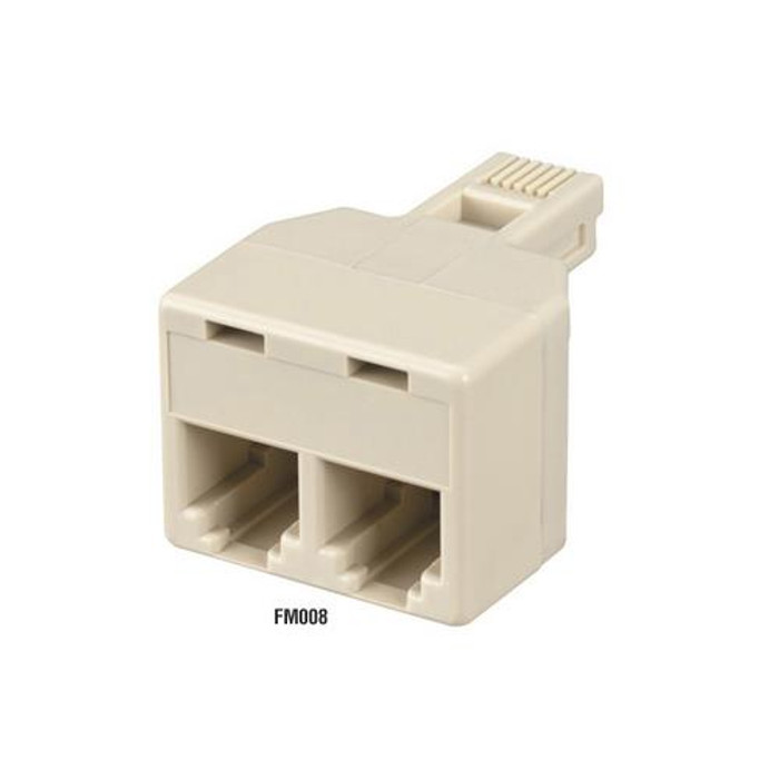Black Box  répartiteur téléphonique RJ-11 M 2x RJ-11 F Beige - FM008