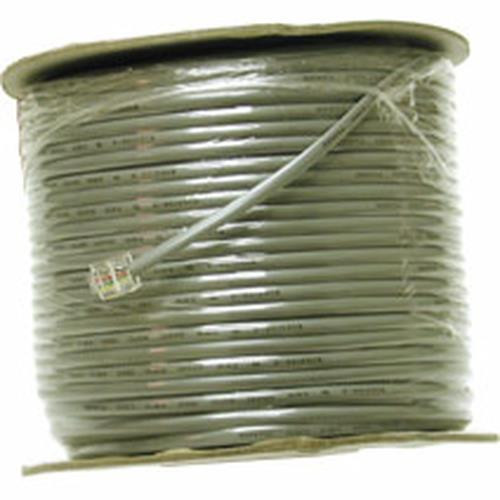 C2G 4 Conductor Silver Satin Modular 28AWG Cable Reel 500ft câble de réseau 152,4 m - 07192