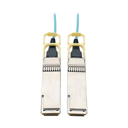 Tripp Lite  câble InfiniBand et à fibres optiques 1 m QSFP28 OFNP Couleur aqua - N28H-01M-AQ