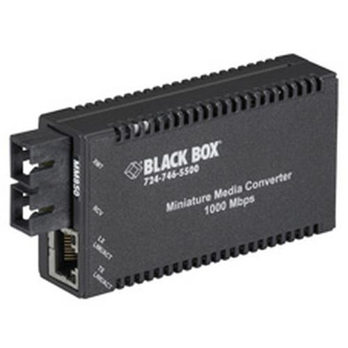 Black Box MultiPower Miniature convertisseur de support réseau 1000 Mbit/s 850 nm Multimode Noir - LGC010A-R2