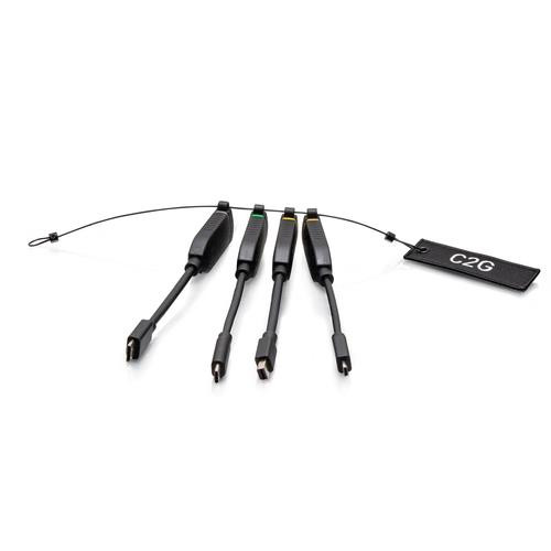 C2G  changeur de genre de câble 4x HDMI 1x Mini DisplayPort, 1x USB-C, 1x HDMI Mini, 1x HDMI Micro Noir, Multicolore - C2G30290