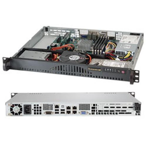 Supermicro SuperServer 5018A-MLTN4 Rack (1 U) Noir, Argent - SYS-5018A-MLTN4