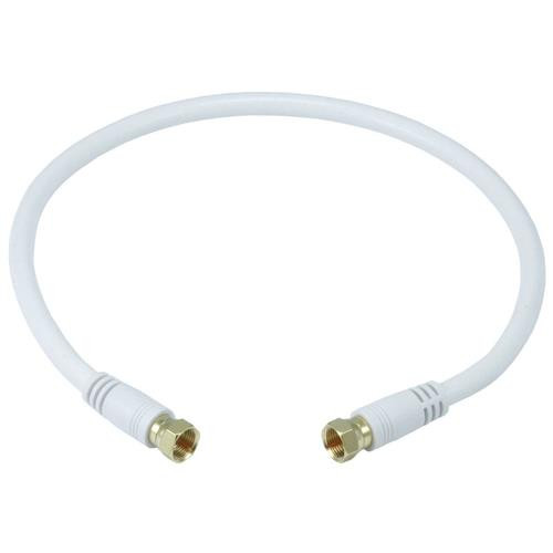 Monoprice  câble coaxial 0,45 m F Blanc - 5360