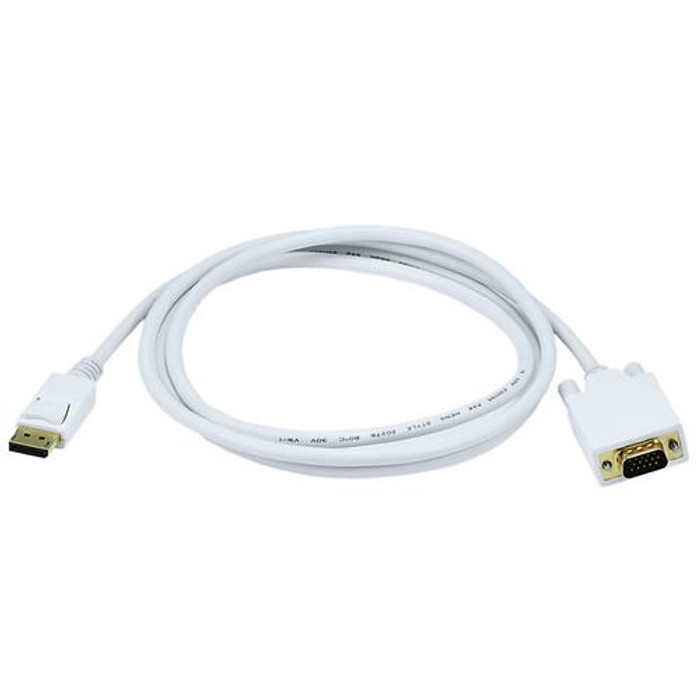 Monoprice DisplayPort/VGA, M/M, 1.8288 m 1,8288 m VGA (D-Sub) Blanc - 6019