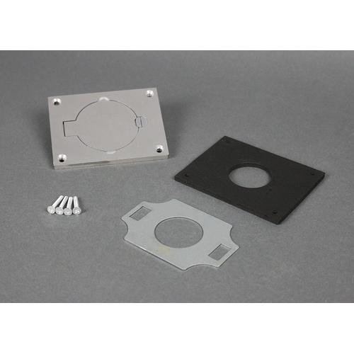 WIREMOLD  Plaque de commutation et obturateur Aluminium - 828DLRAL
