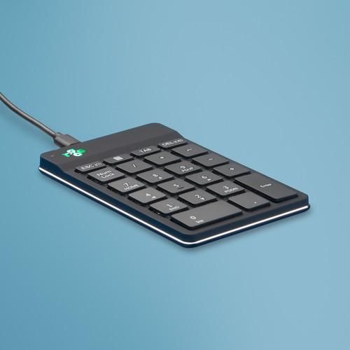 R-Go Tools Clavier R-Go Numpad Break, clavier numérique ergonomique avec logiciel de pause, filaire, noir - RGOCONMWDBL