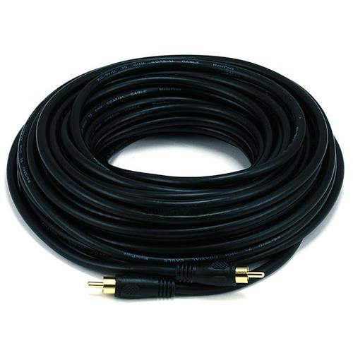 Monoprice 50ft Coaxial RCA Cable M/M câble coaxial 15,24 m Noir - 2982